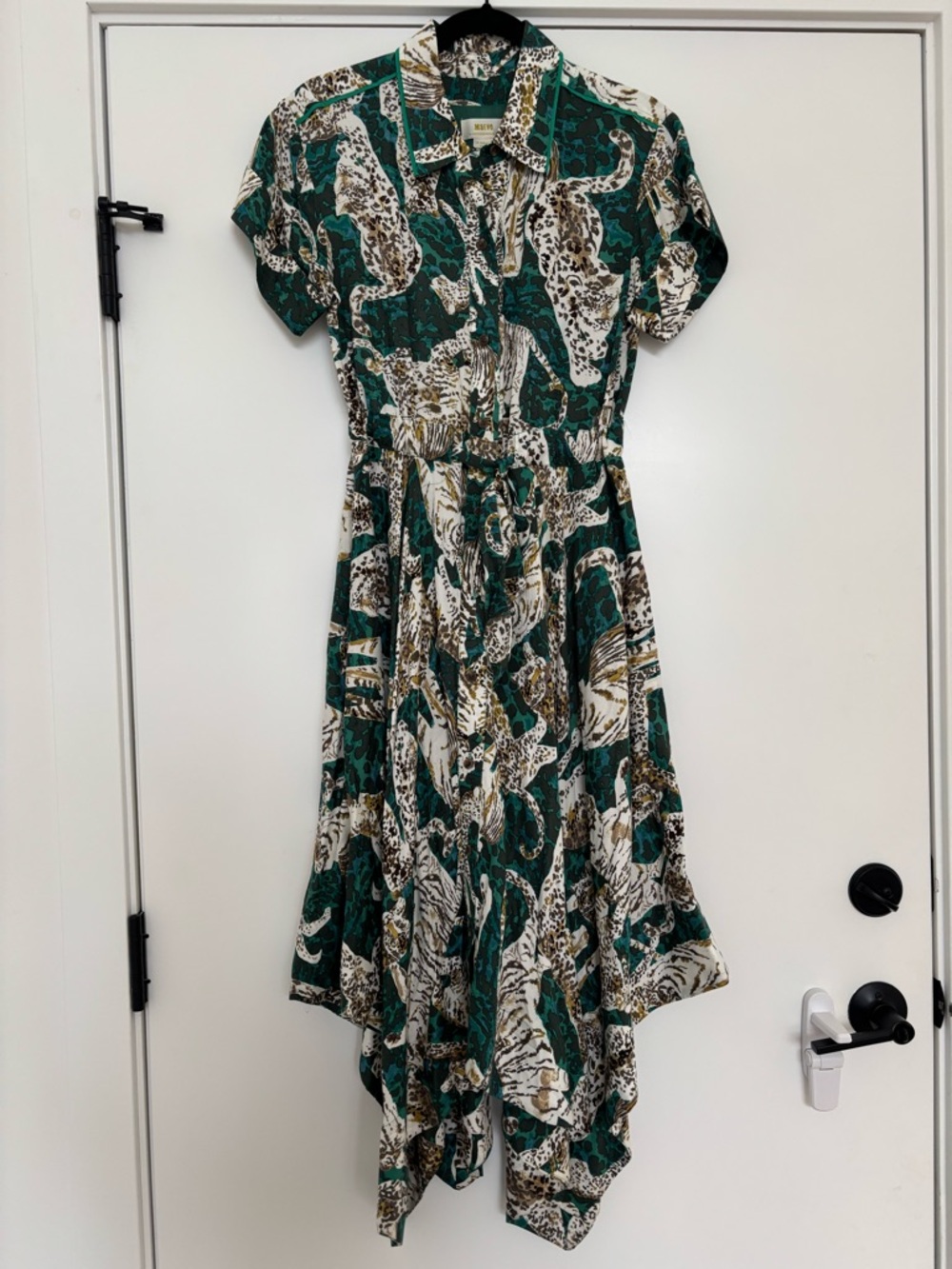 Anthropologie Maeve Contrast Button-Down Midi Dress - Picture 4 of 11